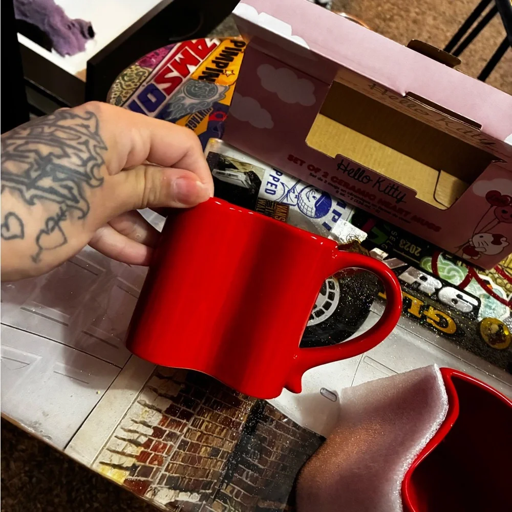 Ceramic heart Mug Set